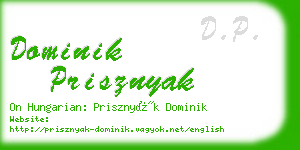 dominik prisznyak business card